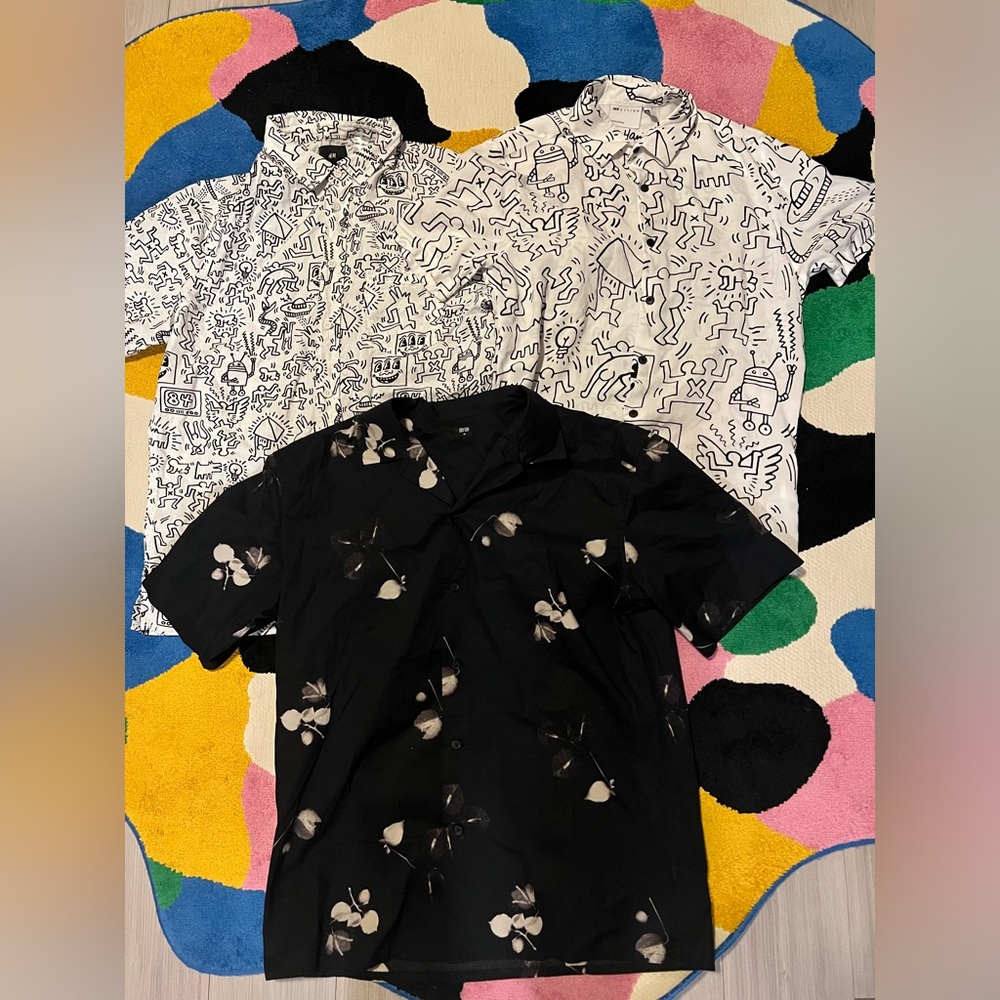 3x Button up short sleeve shirts (H&M, UNIQLO & ASOS)